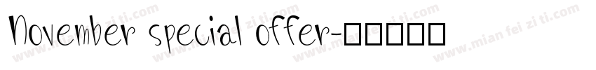 November special offer字体转换